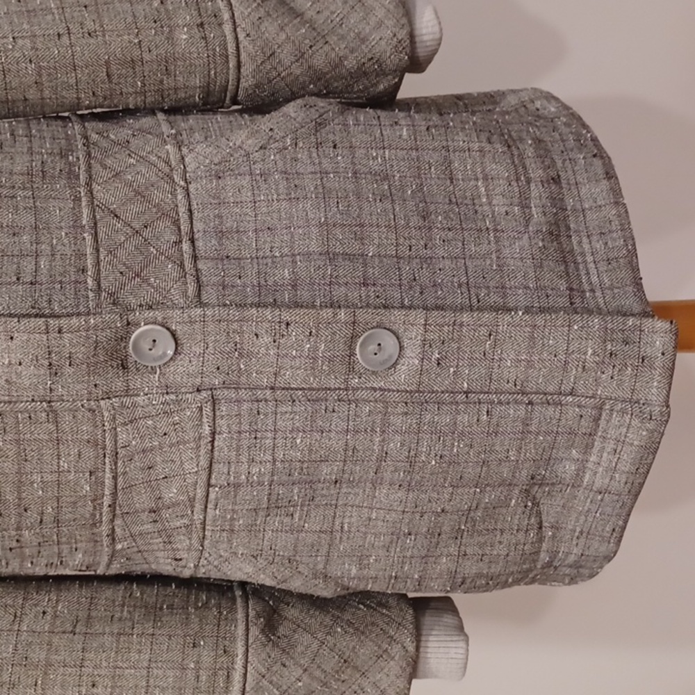 Lole Nubby Tweed Windowpane Fleece Lined Fall Coat- Sz. Sm - Picture 3 of 16